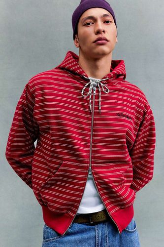 Sweat à capuche zippé à mini rayures en taille: Large - No Problemo - Modalova