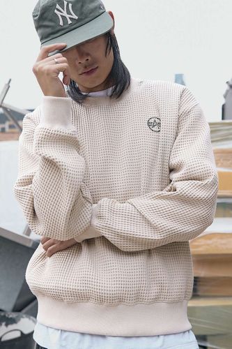 Sweat-shirt en gaufré beige Studio en taille: Large - Alpha Industries - Modalova
