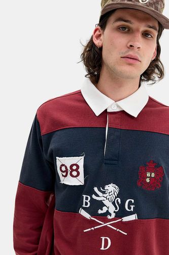Chemise de rugby Heritage à rayures vin en taille: XS - BDG - Modalova