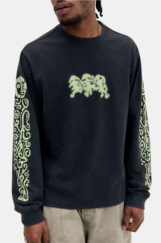 T-shirt à manches longues Noir et Lime Totem en taille: XS - Ayker - Modalova