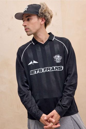 Iets frans. T-shirt de football à manches longues noir en taille: XS - iets frans... - Modalova