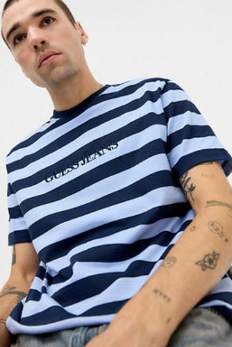 T-shirt rayé bleu océan Jeans en taille: Small - GUESS - Modalova