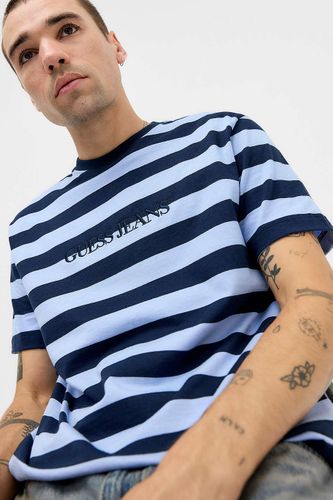 T-shirt rayé bleu océan Jeans en taille: Small - GUESS - Modalova