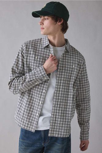 Chemise à manches longues à carreaux texturés ivoire en taille: Small - BDG - Modalova