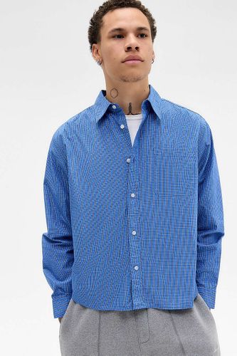 Chemise popeline à carreaux Nolan bleu à manches longues en taille: Small - Loom - Modalova