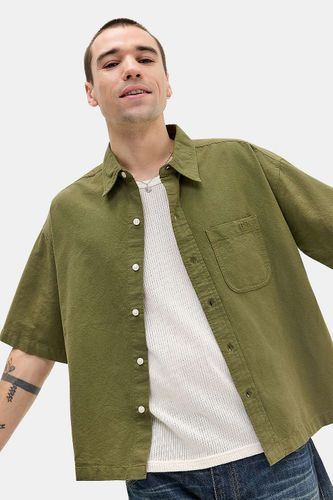 Chemise Arlo vert olive uni en taille: Small - BDG - Modalova