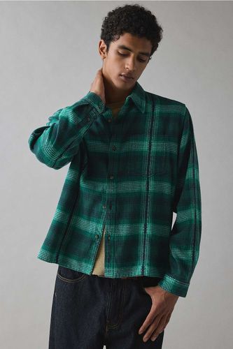Chemise à carreaux ample en flanelle verte en taille: Large - BDG - Modalova