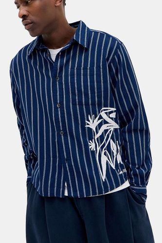 Chemise brodée Nolan bleu marine en taille: XS - Loom - Modalova