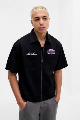 Chemise de mécanicien noire à manches courtes avec fermeture éclair en taille: XS - BDG - Modalova