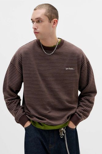 Sweat-shirt à micro-rayures marron iets frans. en taille: Small - iets frans... - Modalova