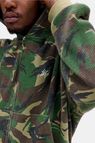 Sweat à capuche à fermeture éclair en gaufré camouflage iets frans. en taille: 2XS - iets frans... - Modalova