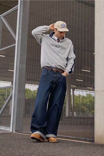 Iets frans. Grey & Navy Panel Fleece en taille: XS - iets frans... - Modalova