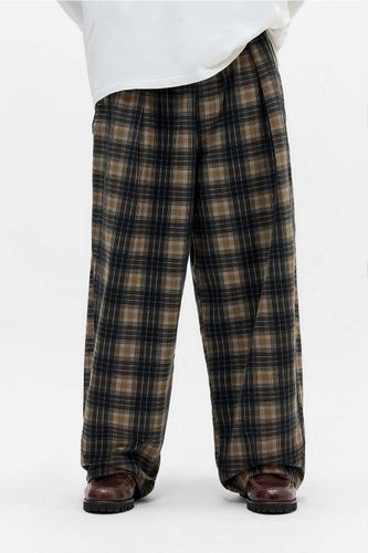 Pantalon bouffant à carreaux marron en taille: Medium - BDG - Modalova