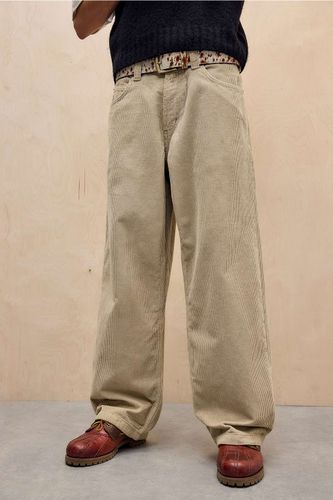 Jeans en velours côtelé beige Big Day en taille: Large - Temp Surf Co - Modalova