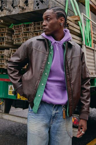 Veste en simili cuir délavé Jerry taille: Small - BDG - Modalova