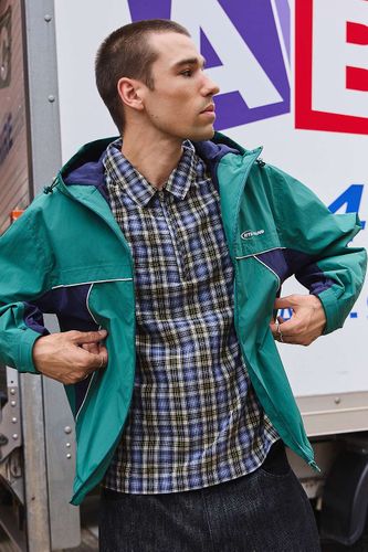 Iets frans. Green & Navy Miller Waterproof Fleece Lined Anorak en taille: Small - iets frans... - Modalova