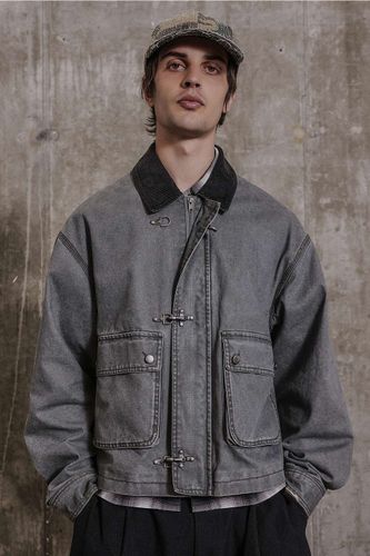 Veste en toile grise à fermoir de pompier en taille: Medium - Archivis - Modalova