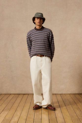 Pull rayé marron et lilas en taille: Small - Loom - Modalova