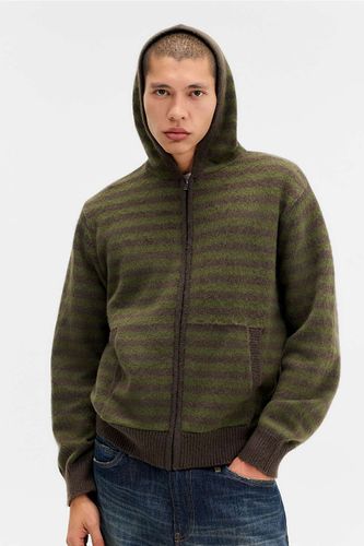 Sweat à capuche vert et marron à rayures en taille: XS - Archivis - Modalova
