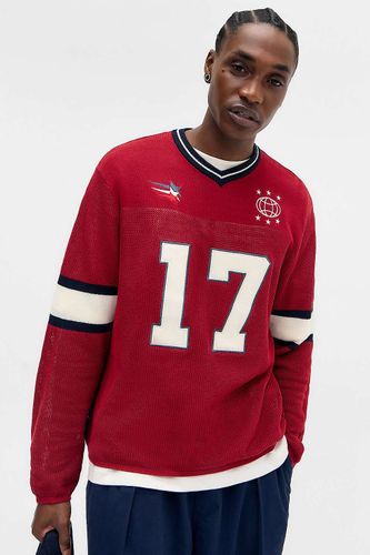 Iets frans. Pull en maille rouge manches longues style universitaire en taille: Medium - iets frans... - Modalova