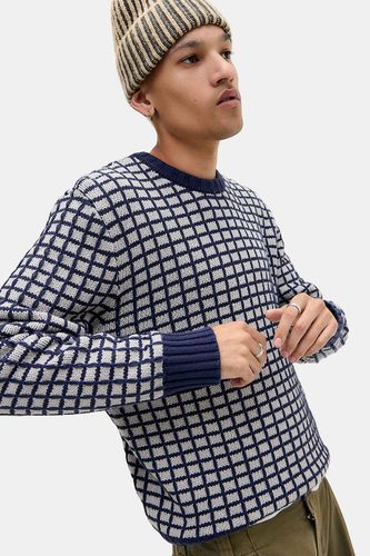 Pull en maille carrée bleu marine en taille: Small - Ayker - Modalova