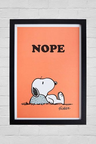 Impression murale encadrée A3 Snoopy Nope par en taille: TAILLE UNIQUE - Urban Outfitters,Magpie x Peanuts - Modalova
