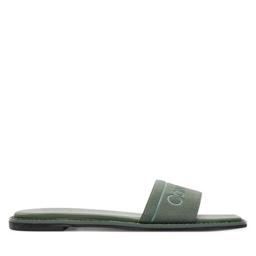 Mules / sandales de bain Calvin Klein Flat Slide He HW0HW01989 Vert - Chaussures.fr - Modalova