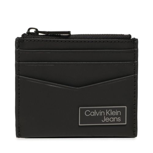 Étui cartes de crédit Calvin Klein Jeans Logo Plaqueid Cardholder W/Zip K50K510130 BDS - Chaussures.fr - Modalova