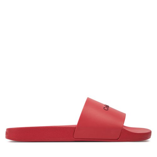 Mules / sandales de bain Calvin Klein Pool Slide Rubber HM0HM00455 Rouge - Chaussures.fr - Modalova