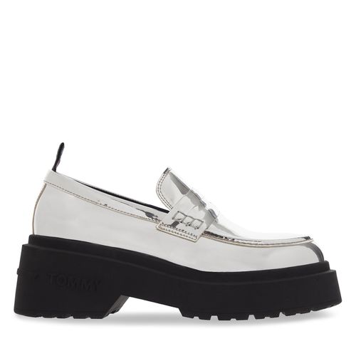 Chunky loafers Tommy Jeans Tjw Chunky Metallic EN0EN02321 Silver 0IP - Chaussures.fr - Modalova