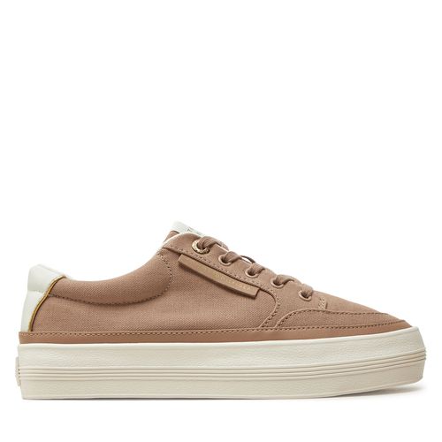 Sneakers Tommy Hilfiger Essential Vulc Textile Sneaker FW0FW08323 Beige - Chaussures.fr - Modalova