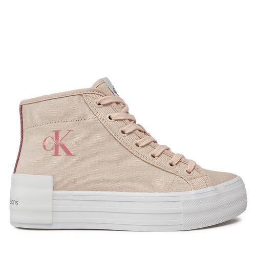 Sneakers Calvin Klein Jeans Bold Vulc Flatf Mid Cs Ml Btw YW0YW01392 Whisper Pink/Ash Rose/Bright White 0K6 - Chaussures.fr - Modalova