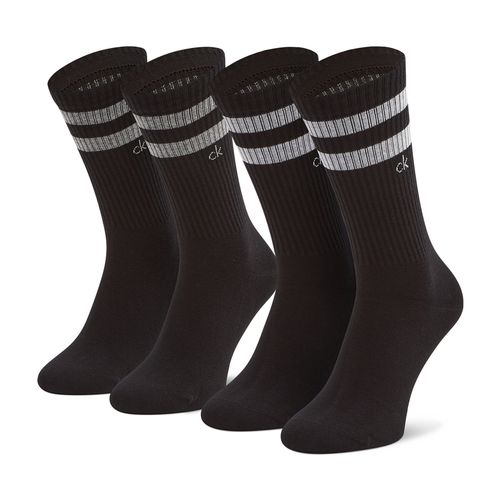 Lot de 2 paires de chaussettes hautes unisexe Calvin Klein 701218711 Noir - Chaussures.fr - Modalova