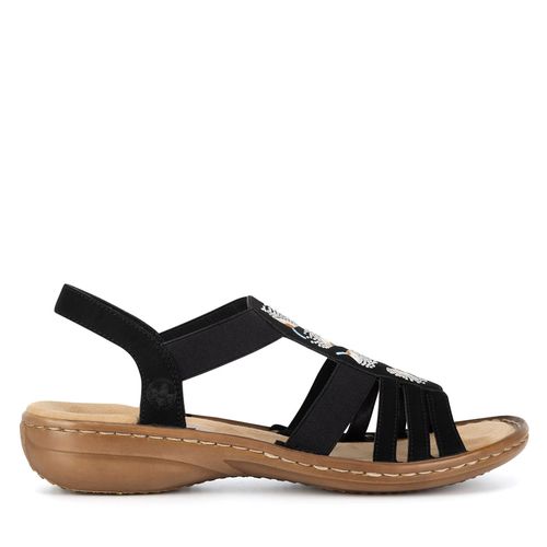 Sandales Rieker 60875-00 Noir - Chaussures.fr - Modalova