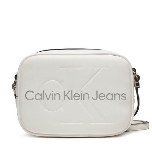 Sac à main Calvin Klein Jeans Sculpted Camera Bag18 Mono K60K610275 White/Silver Logo 0LI - Chaussures.fr - Modalova