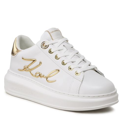 Sneakers KARL LAGERFELD KL62510A White Lthr W/Gold - Chaussures.fr - Modalova