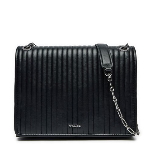 Sac à main Calvin Klein Mini Line Quilt Shoulder Bag K60K613080 Noir - Chaussures.fr - Modalova