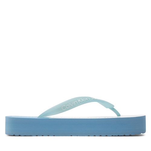 Tongs Calvin Klein Jeans Beach Sandal Flatform Monologo YW0YW01617 Dusk Blue/Bright White 0G2 - Chaussures.fr - Modalova