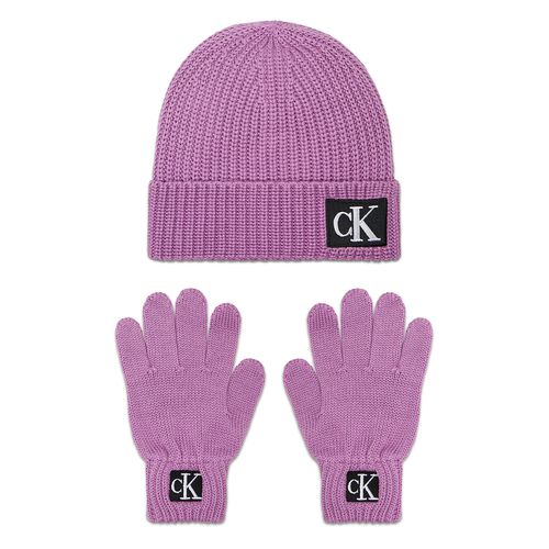 Ensemble bonnet + gants Calvin Klein Jeans IU0IU00394 Rose - Chaussures.fr - Modalova