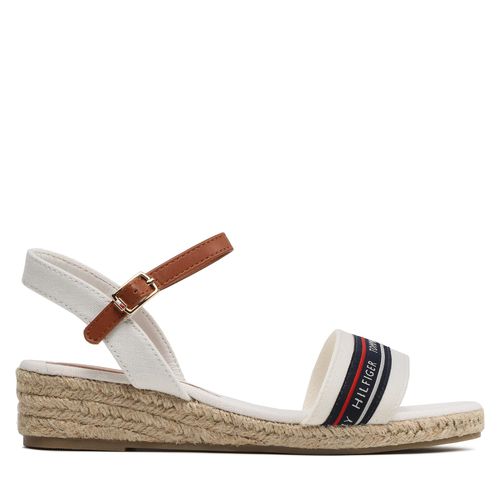 Espadrilles Tommy Hilfiger Rope Wedge T3A7-32777-0048X100 S White/Tobacco X100 - Chaussures.fr - Modalova