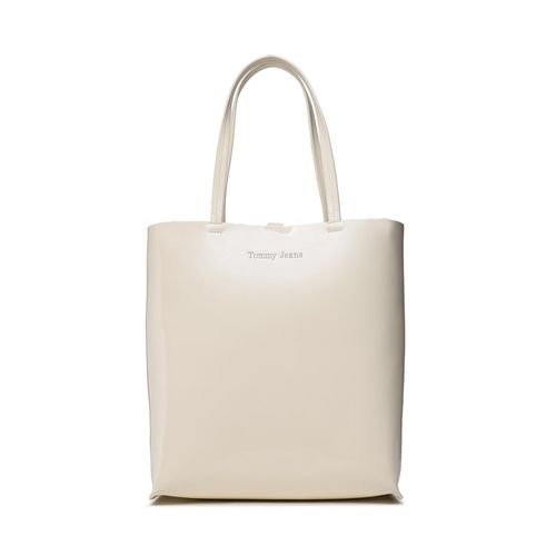 Sac à main Tommy Jeans Must North South Patent Tote AW0AW15540 Beige - Chaussures.fr - Modalova