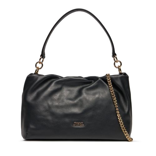 Sac à main Tommy Hilfiger Th Luxe Soft Leather Shoulder AW0AW16203 Black BDS - Chaussures.fr - Modalova