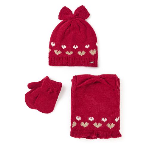 Ensemble : bonnet, écharpe et gants Mayoral 10.536 Rouge - Chaussures.fr - Modalova