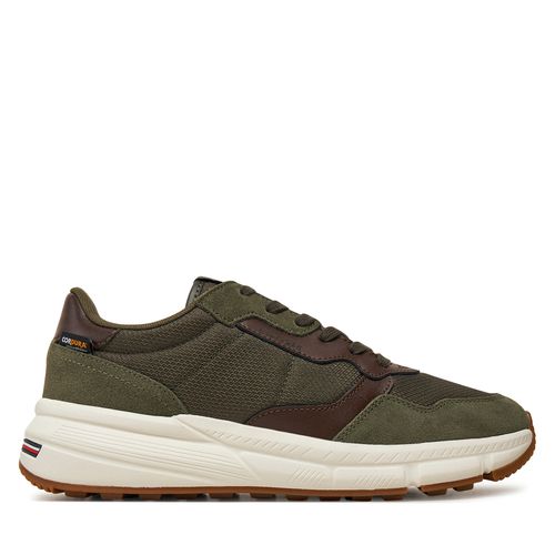 Sneakers Tommy Hilfiger Faston FM0FM05218 Kaki - Chaussures.fr - Modalova