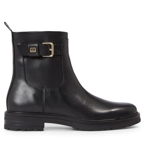 Bottines Tommy Hilfiger Thermo Leather Belt Bootie FW0FW07479 Black BDS - Chaussures.fr - Modalova