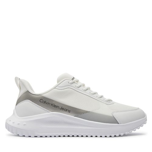 Sneakers Calvin Klein Jeans Eva Runner Lowlaceup Mix In Mr YM0YM00906 Triple Bright White/Silver 0K4 - Chaussures.fr - Modalova