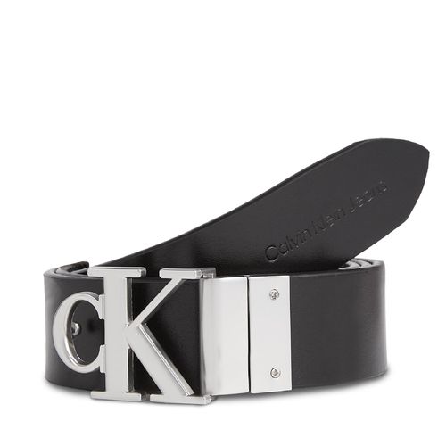 Ceinture Calvin Klein Jeans Round Mono Pl Rev Lthr Belt 30Mm K60K611489 Black/Black 01B - Chaussures.fr - Modalova
