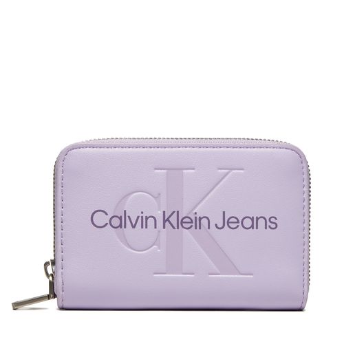 Portefeuille petit format Calvin Klein Jeans Zip Around Mono K60K612255 Violet - Chaussures.fr - Modalova