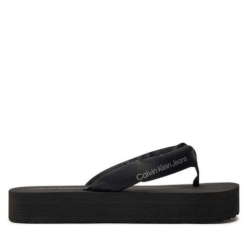 Tongs Calvin Klein Jeans Beach Sandal Flatform Padded Ny YW0YW01400 Black/Reflective Silver 0GN - Chaussures.fr - Modalova