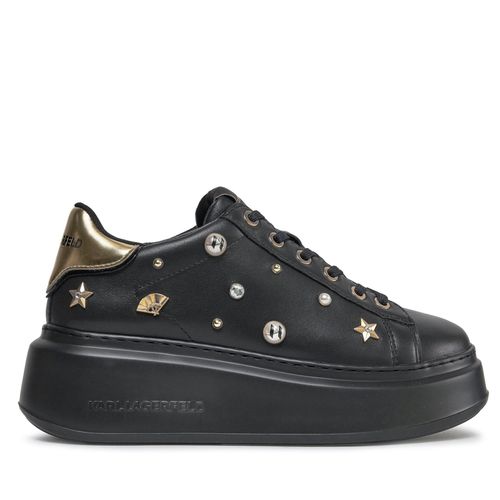 Sneakers KARL LAGERFELD KL63579G Black Lthr w/Gold 00G - Chaussures.fr - Modalova